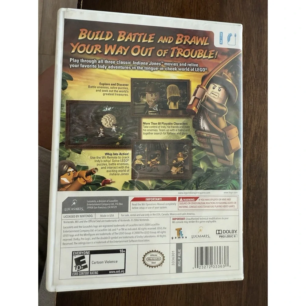 Wii LEGO Indiana Jones The Original Adventures‎ With Instruction Manual